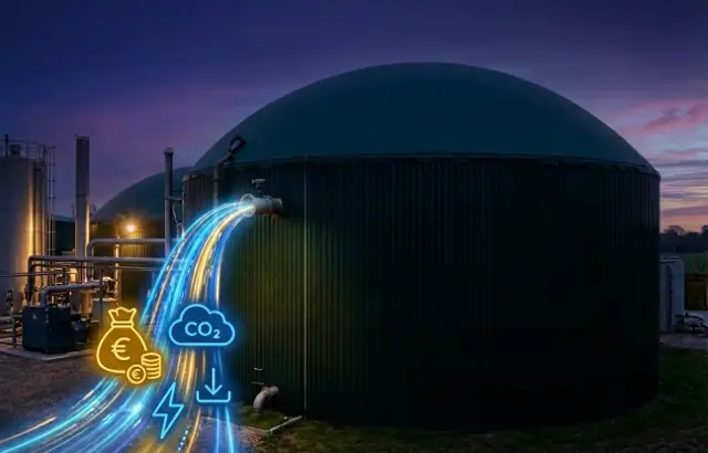 Biogas losses visualization