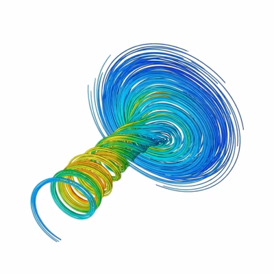 Hydrodynamic Vortex CFD simulation light render